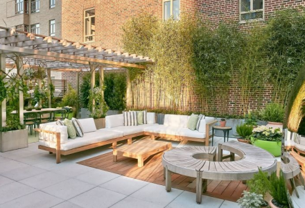 屋顶花园景观设计公司美图分享，简约又时尚的露台花园—御梵景观