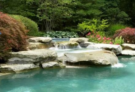 庭院装修打造的庭院生态水池--御梵景观